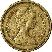 Coin, Great Britain, Elizabeth II, Pound, 1984, VF(20-25), Nickel-brass, KM:934