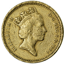 Coin, Great Britain, Elizabeth II, Pound, 1996, VF(20-25), Nickel-brass, KM:972