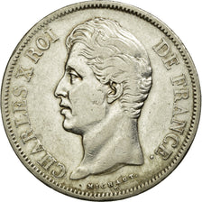 Coin, France, Charles X, 5 Francs, 1829, Rouen, VF(30-35), Silver, KM:728.2