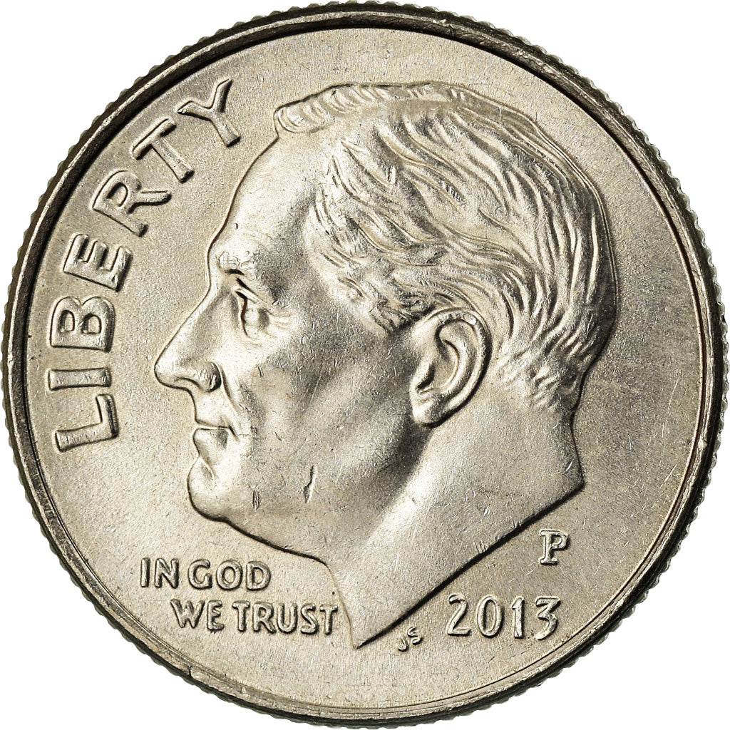 Coin, United States, Roosevelt Dime, Dime, 2013, U.S. Mint, Philadelphia