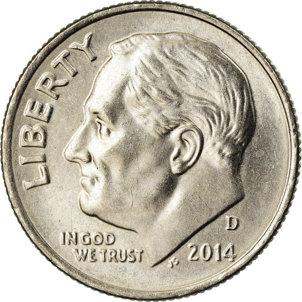 Coin, United States, Dime, 2014, Denver, AU(55-58), Copper-Nickel Clad Copper