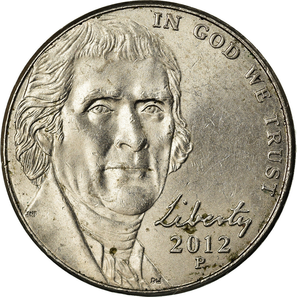 Monnaie, États-Unis, Jefferson large facing portrait - Enhanced Monticello