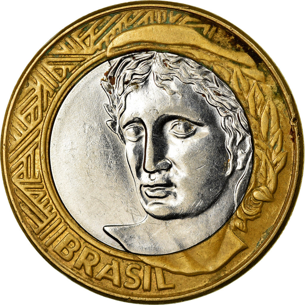 Coin, Brazil, Real, 2008, Rio de Janeiro, EF(40-45), Bi-Metallic, KM:652a