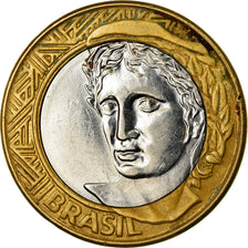 Coin, Brazil, Real, 2008, Rio de Janeiro, EF(40-45), Bi-Metallic, KM:652a