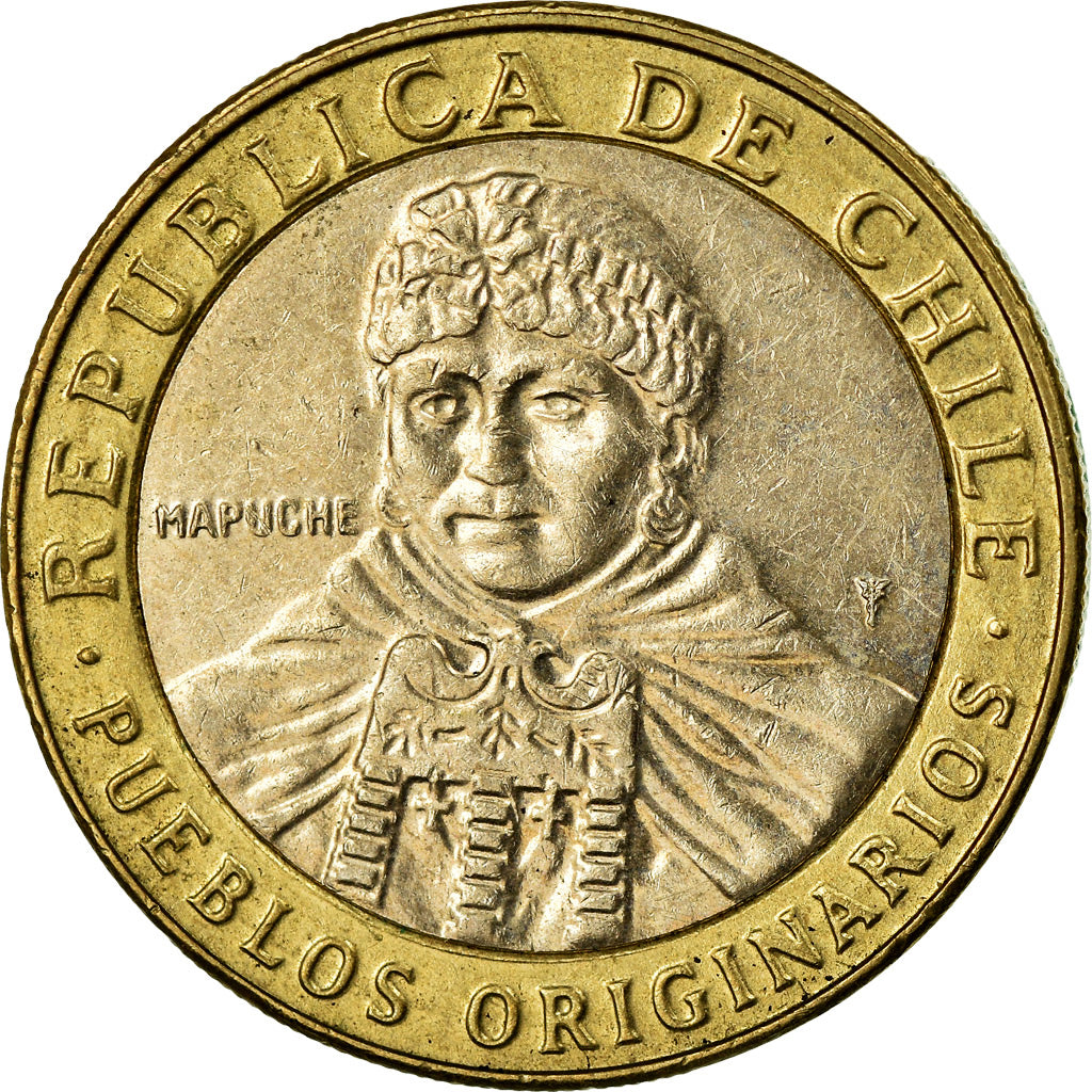 Moneda, Chile, 100 Pesos, 2015, Santiago, MBC, Bimetálico