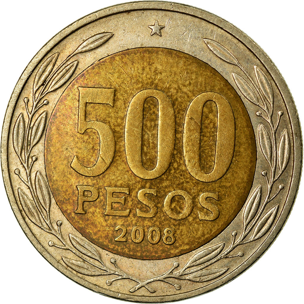 Coin, Chile, Cardinal Raul Silva Henriquez, 500 Pesos, 2008, Santiago