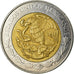 Moneta, Mexico, 5 Pesos, 2011, Mexico City, EF(40-45), Bimetaliczny, KM:605