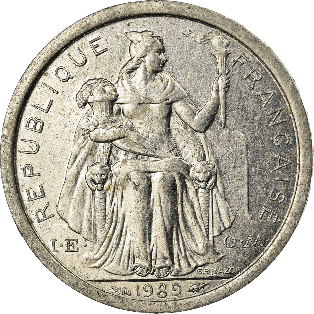 Münze, Neukaledonien, Franc, 1989, Paris, SS, Aluminium, KM:10