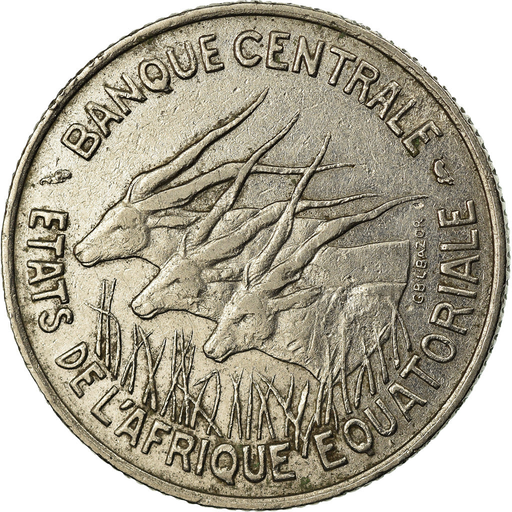Coin, EQUATORIAL AFRICAN STATES, 100 Francs, 1967, Paris, EF(40-45), Nickel