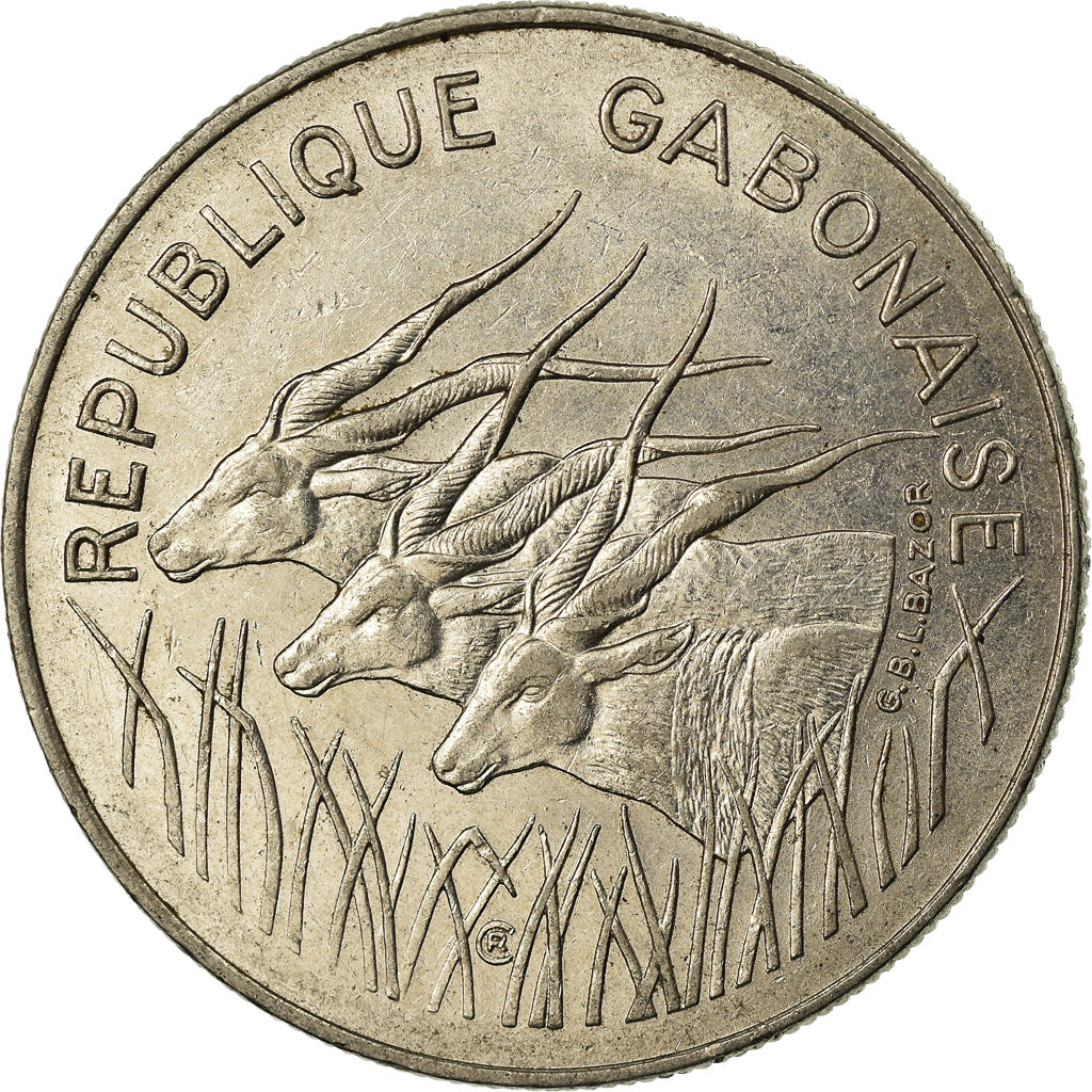 Coin, Gabon, 100 Francs, 1984, Paris, EF(40-45), Nickel, KM:13