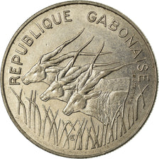 Coin, Gabon, 100 Francs, 1984, Paris, EF(40-45), Nickel, KM:13