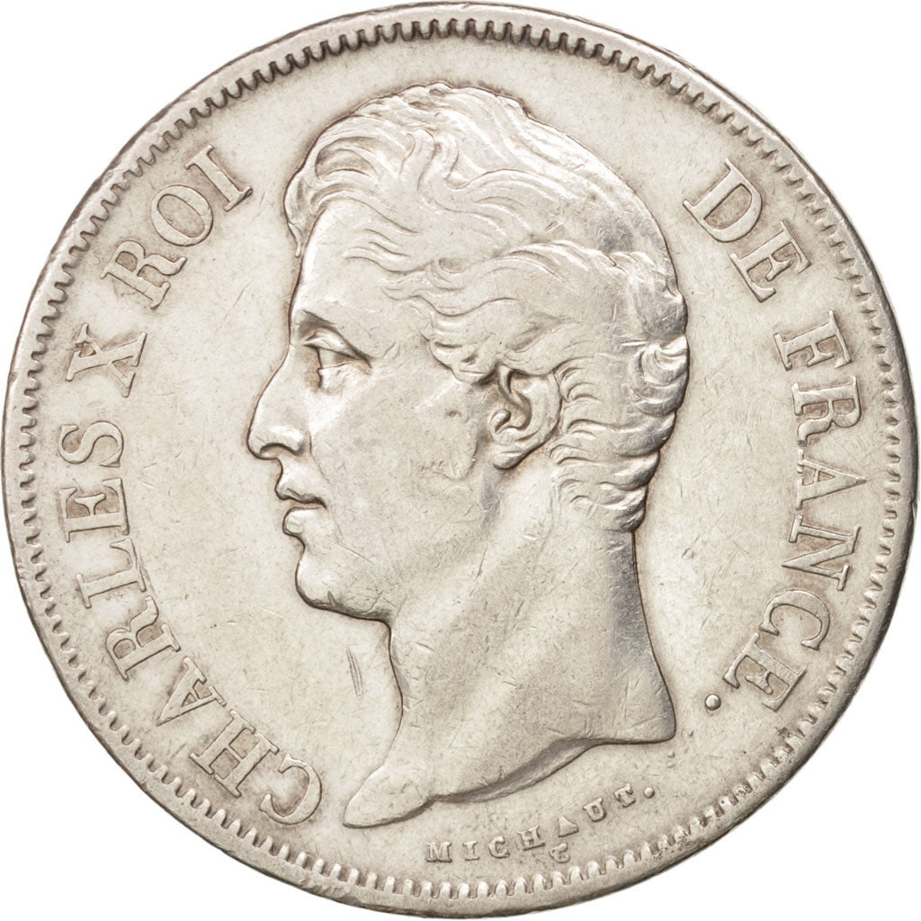Coin, France, Charles X, 5 Francs, 1830, Paris, VF(30-35), Silver, KM:728.1