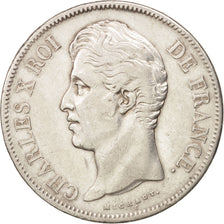 Coin, France, Charles X, 5 Francs, 1830, Paris, VF(30-35), Silver, KM:728.1