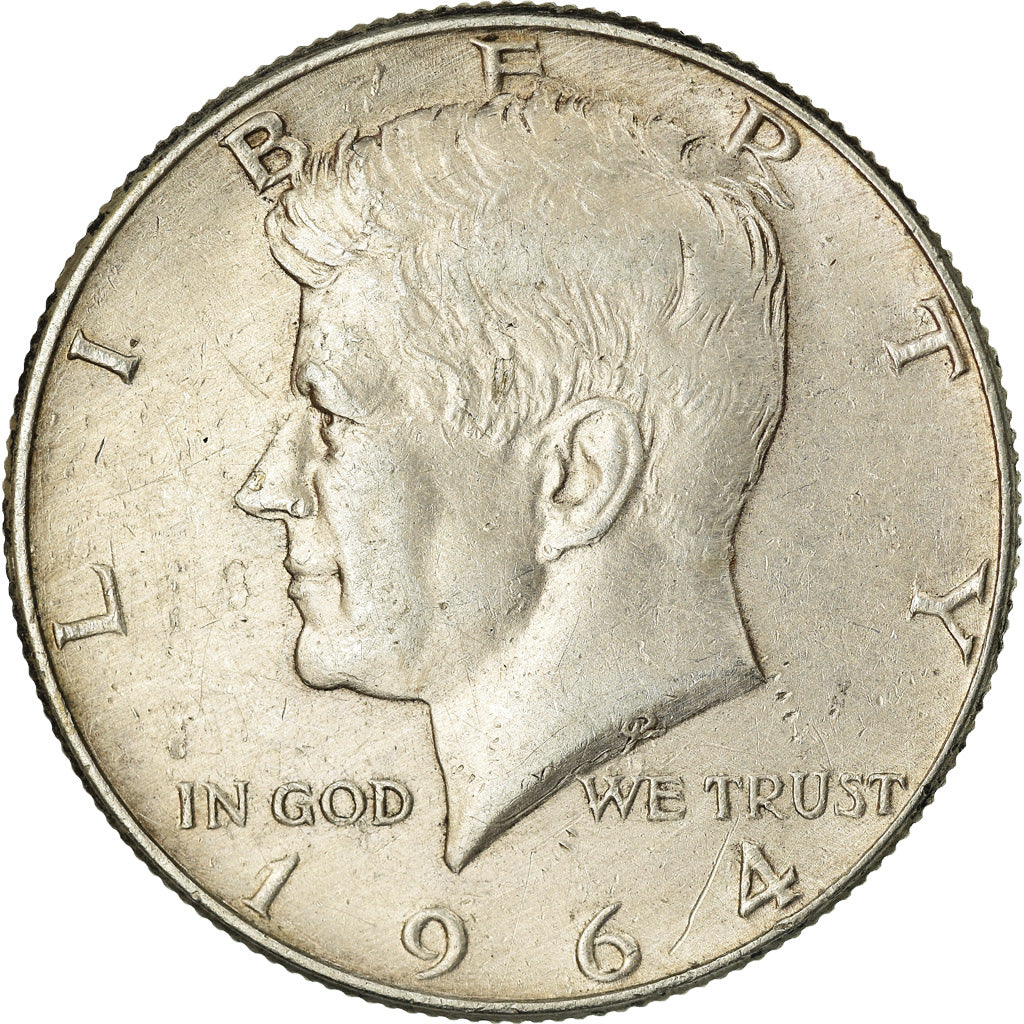 Coin, United States, Kennedy Half Dollar, Half Dollar, 1964, U.S. Mint