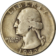 Coin, United States, Washington Quarter, Quarter, 1942, U.S. Mint, Philadelphia