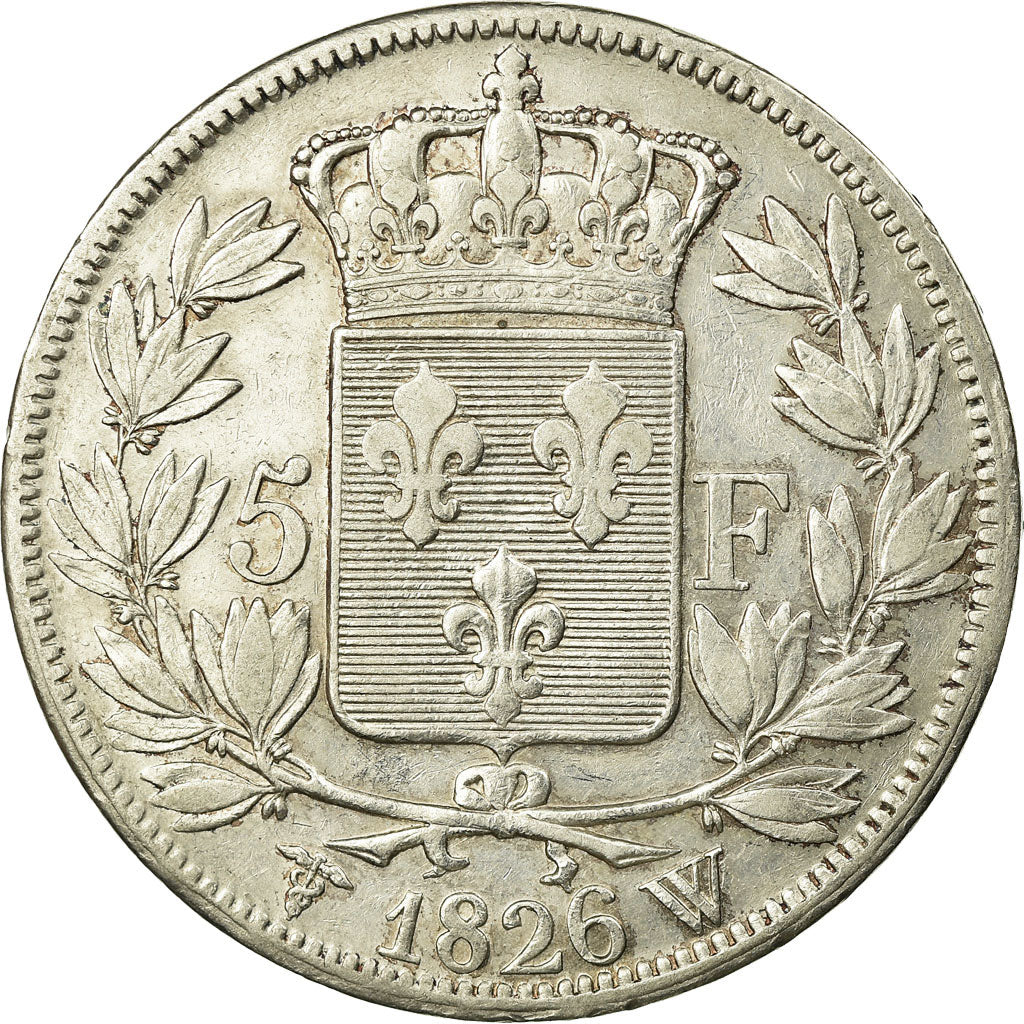Coin, France, Charles X, 5 Francs, 1826, Lille, AU(50-53), Silver, KM:720.13