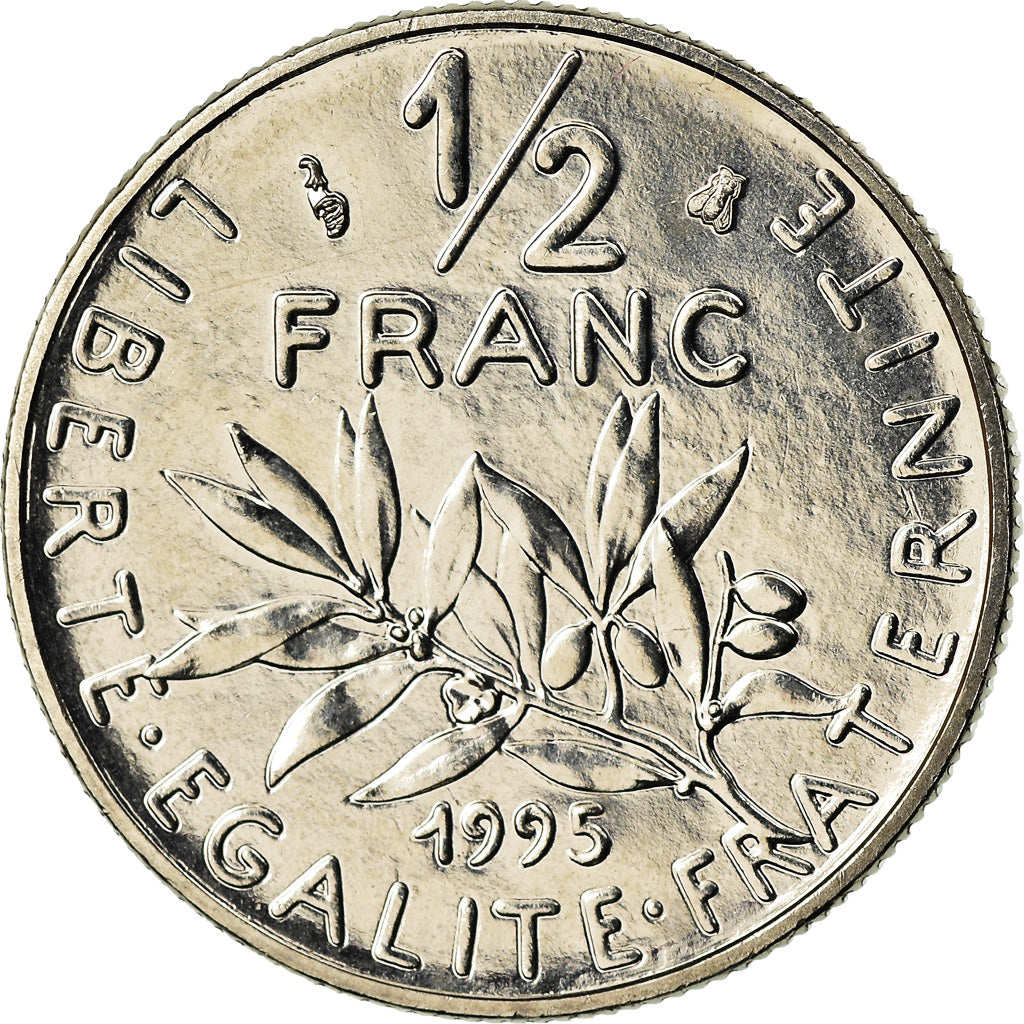Coin, France, Semeuse, 1/2 Franc, 1995, Paris, BU, MS(65-70), Nickel, KM:931.1
