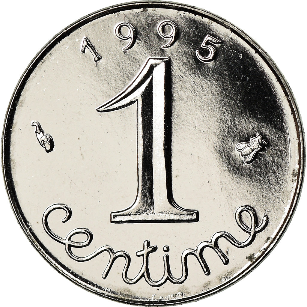 Munten, Frankrijk, Épi, Centime, 1995, Paris, BU, FDC, Stainless Steel, KM:928