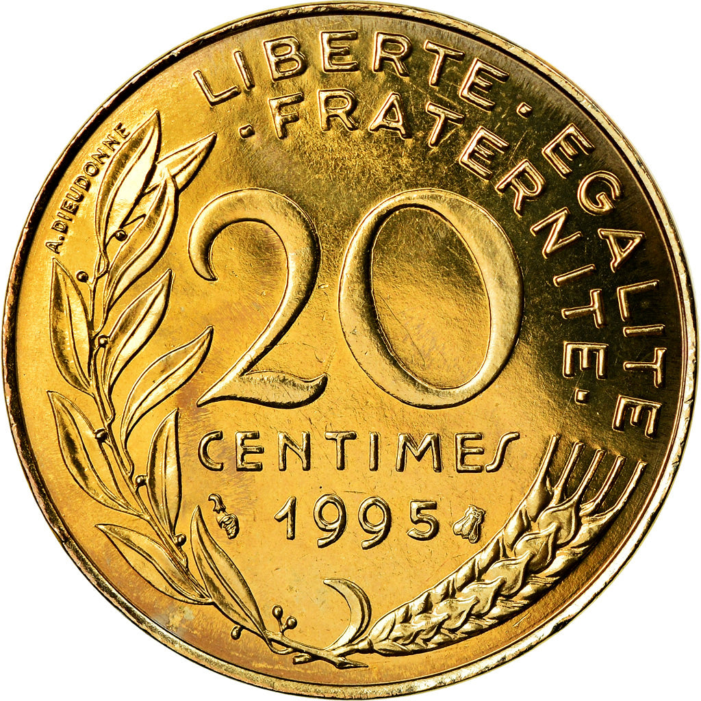 Coin, France, Marianne, 20 Centimes, 1995, Paris, BU, MS(65-70)