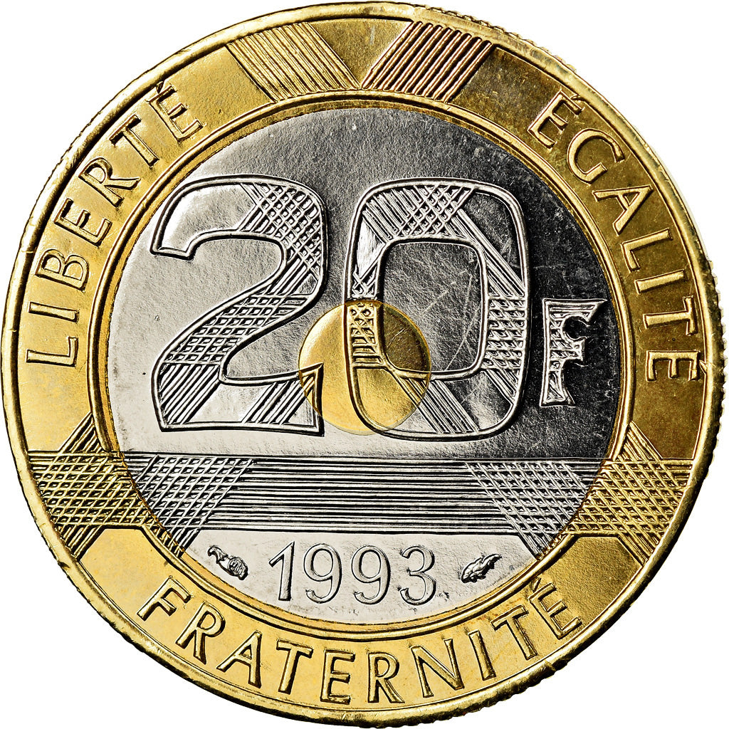 Monnaie, France, Mont Saint Michel, 20 Francs, 1993, Paris, BU, FDC