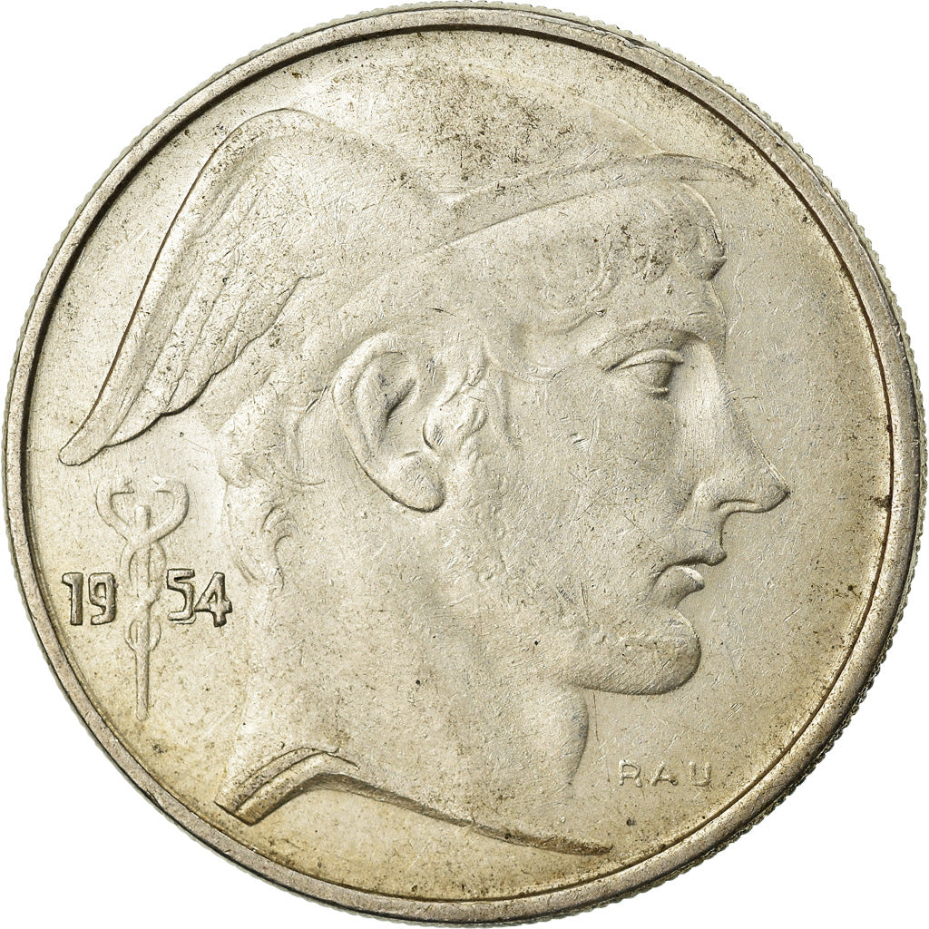 Coin, Belgium, 20 Francs, 20 Frank, 1954, VF(30-35), Silver, KM:141.1