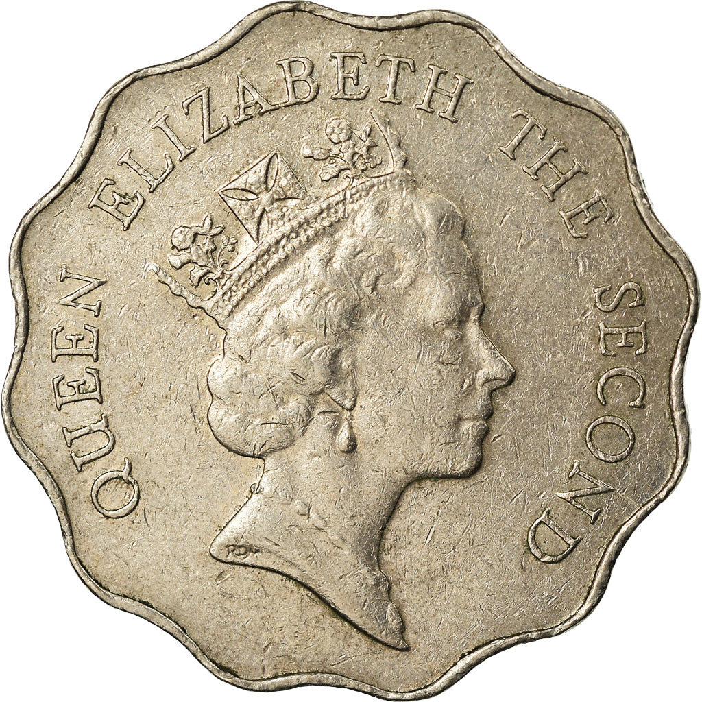 Munten, Hong Kong, Elizabeth II, 2 Dollars, 1988, ZF, Copper-nickel, KM:60
