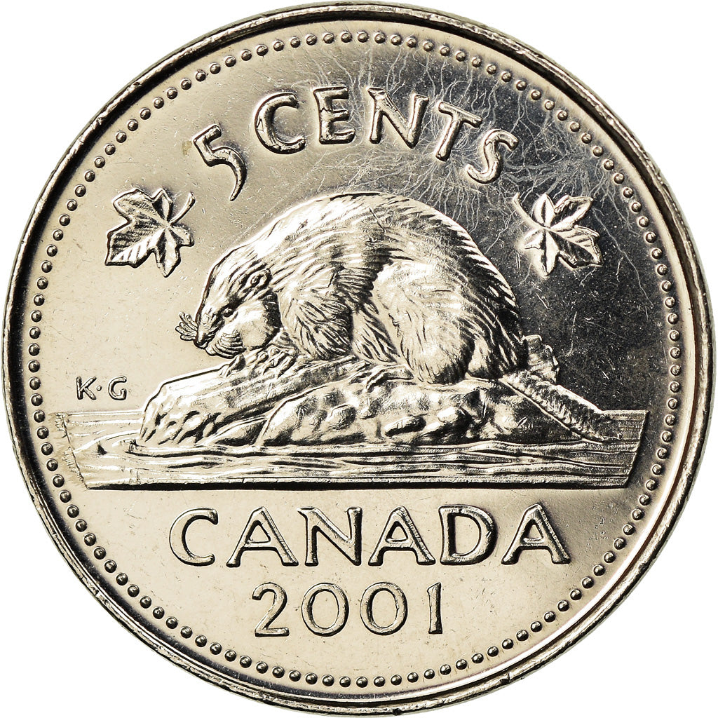 Münze, Kanada, Elizabeth II, 5 Cents, 2001, Royal Canadian Mint, Ottawa, VZ