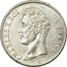 France, Charles X, 5 Francs, 1826, Paris,AU(55-58),Silver,KM:720.1,Gadoury 643