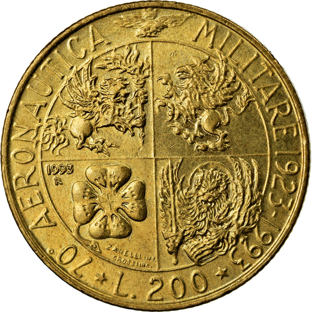 Monnaie, Italie, 200 Lire, 1993, Rome, TTB, Aluminum-Bronze, KM:155