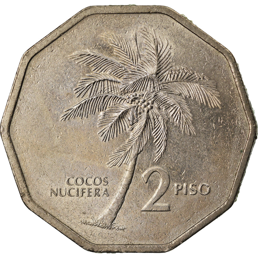 Coin, Philippines, 2 Piso, 1989, EF(40-45), Copper-nickel, KM:244
