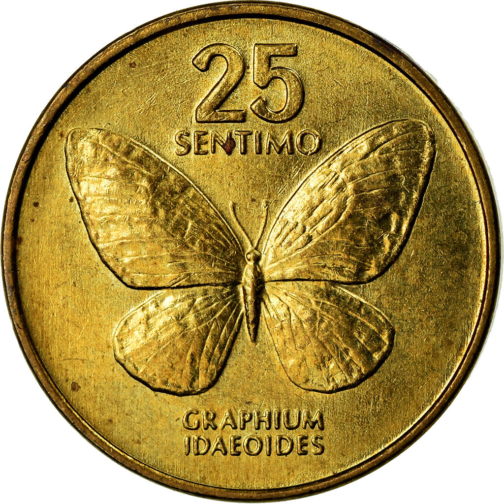 Coin, Philippines, 25 Sentimos, 1991, AU(50-53), Brass, KM:241.2