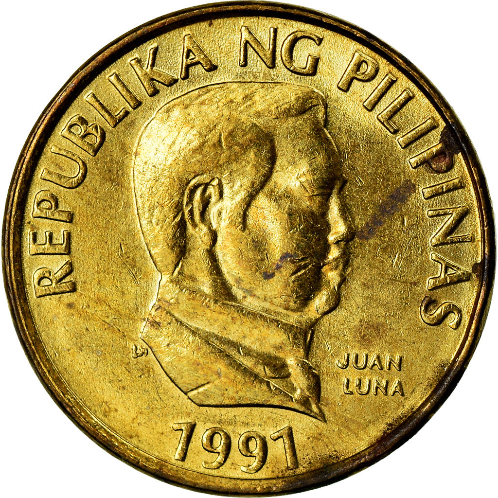 Coin, Philippines, 25 Sentimos, 1991, VF(30-35), Brass, KM:241.2