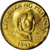 Coin, Philippines, 25 Sentimos, 1991, VF(30-35), Brass, KM:241.2