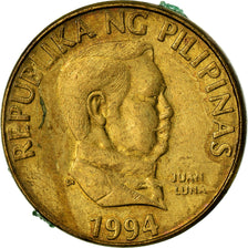 Moeda, Filipinas, 25 Sentimos, 1994, EF(40-45), Latão, KM:241.2