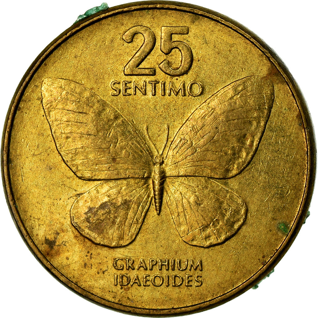 Coin, Philippines, 25 Sentimos, 1994, EF(40-45), Brass, KM:241.2