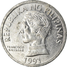 Coin, Philippines, 10 Sentimos, 1991, EF(40-45), Aluminum, KM:240.2