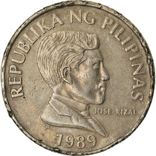Coin, Philippines, Piso, 1989, VF(20-25), Copper-nickel, KM:243.1