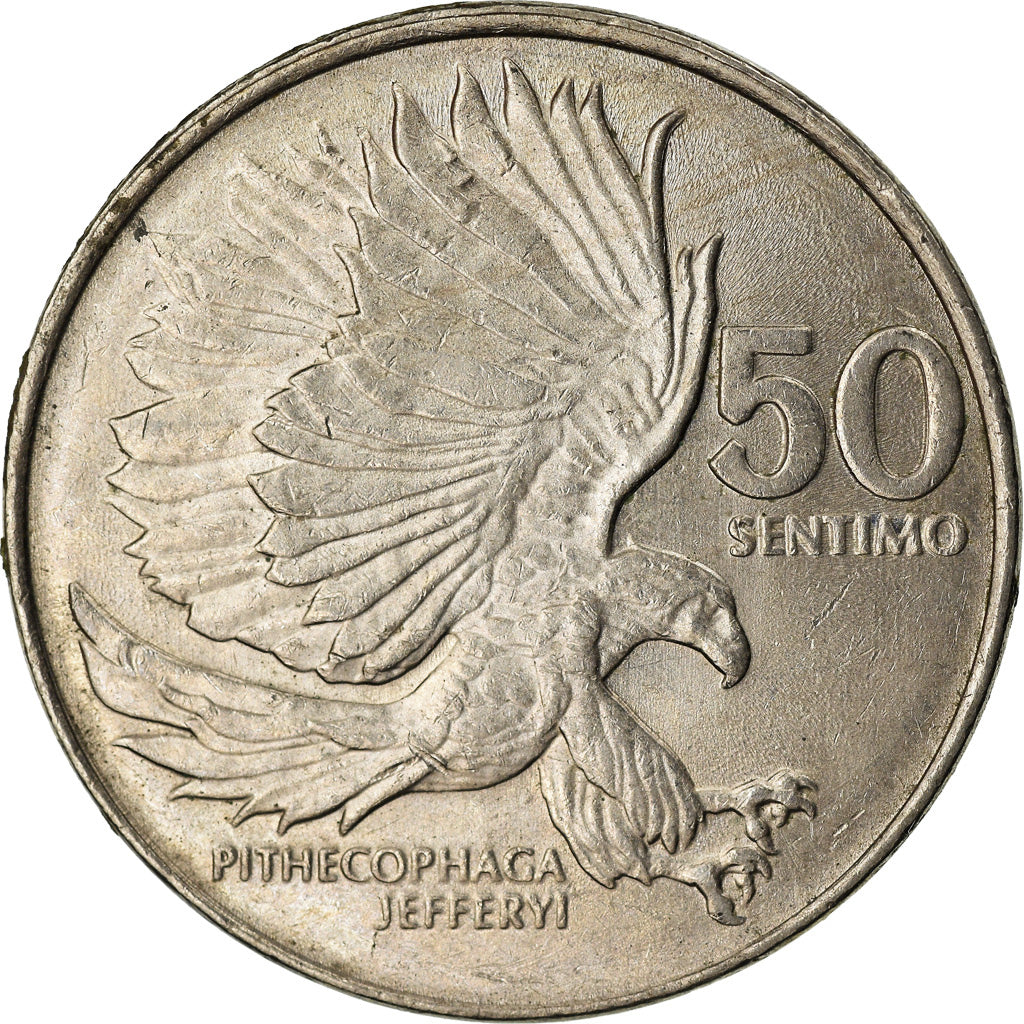 Coin, Philippines, 50 Sentimos, 1986, AU(50-53), Copper-nickel, KM:242.1