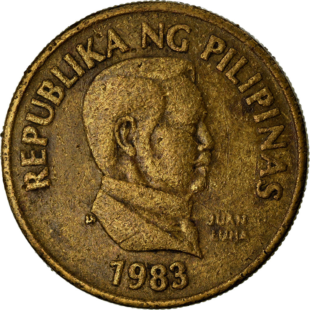 Coin, Philippines, 25 Sentimos, 1983, VF(30-35), Brass, KM:241.1