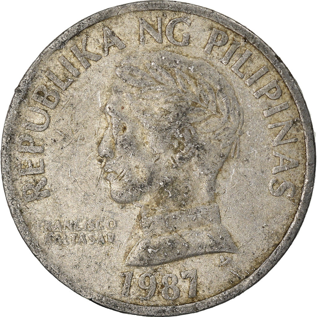 Coin, Philippines, 10 Sentimos, 1987, VF(20-25), Aluminum, KM:240.2