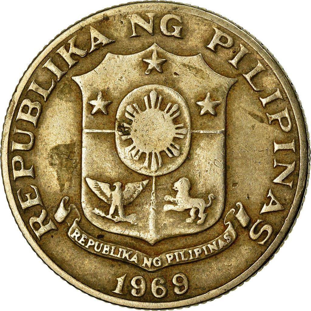Coin, Philippines, 10 Sentimos, 1969, EF(40-45), Copper-nickel, KM:198