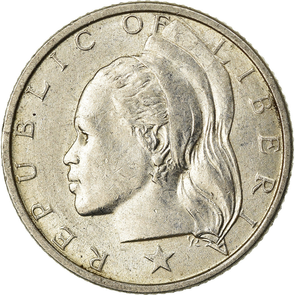 Coin, Liberia, 10 Cents, 1960, MS(60-62), Silver, KM:15