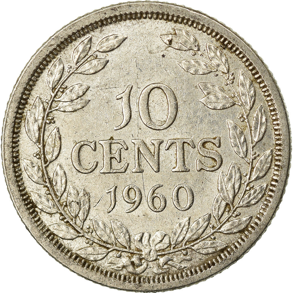 Münze, Liberia, 10 Cents, 1960, VZ, Silber, KM:15
