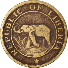Coin, Liberia, 2 Cents, 1937, VF(20-25), Brass, KM:12