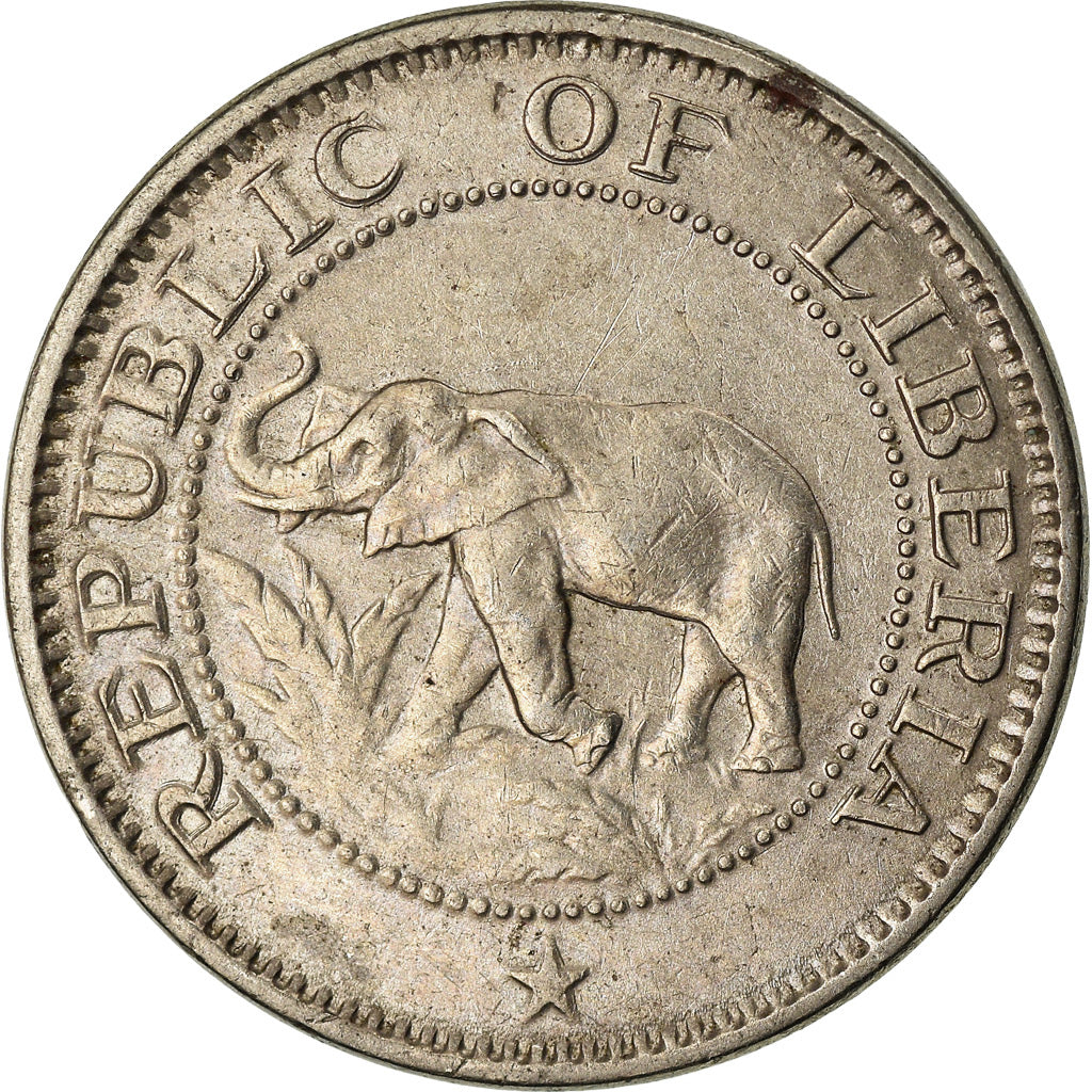 Coin, Liberia, 5 Cents, 1960, Heaton, EF(40-45), Copper-nickel, KM:14