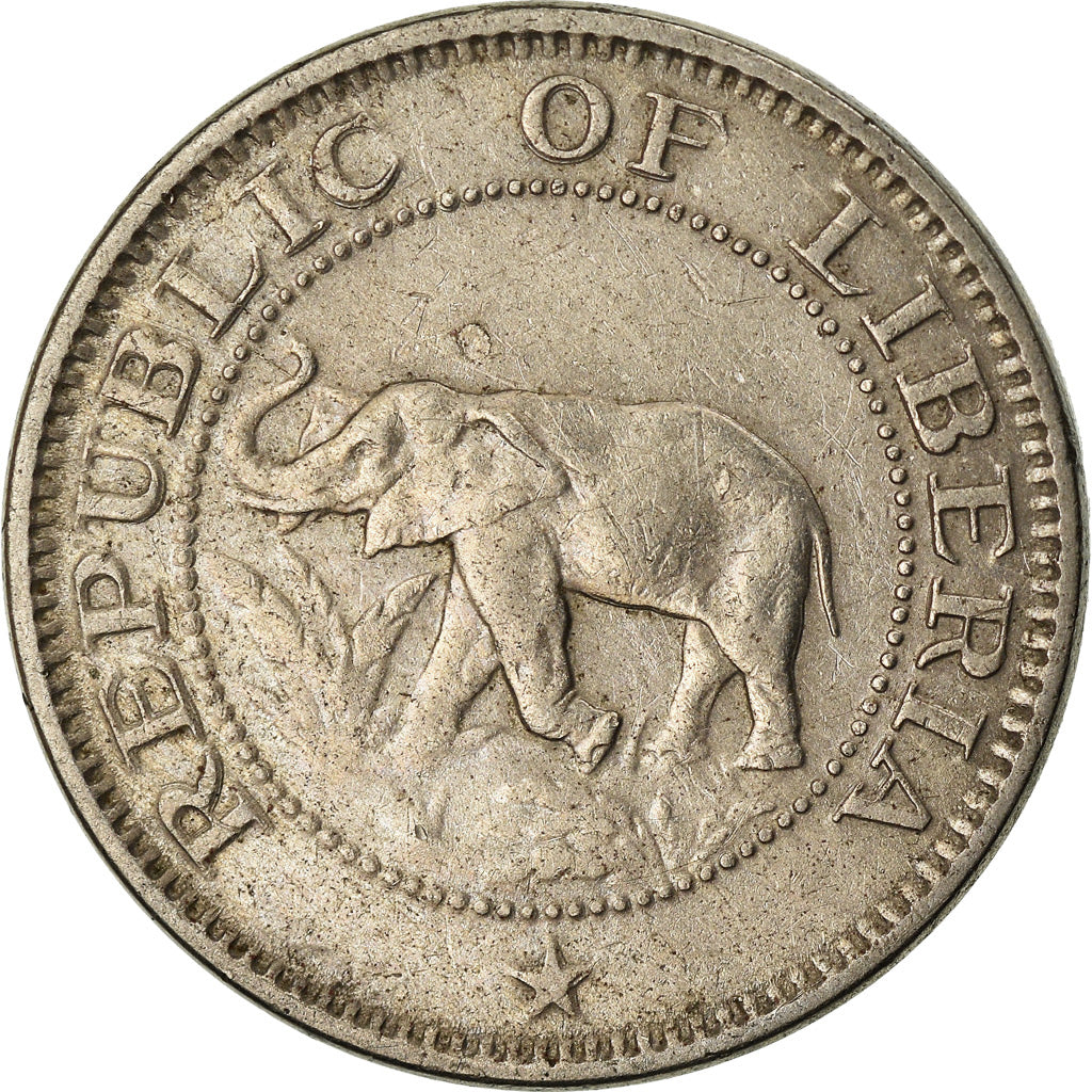 Coin, Liberia, 5 Cents, 1960, Heaton, EF(40-45), Copper-nickel, KM:14