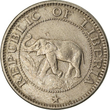 Coin, Liberia, 5 Cents, 1960, Heaton, EF(40-45), Copper-nickel, KM:14