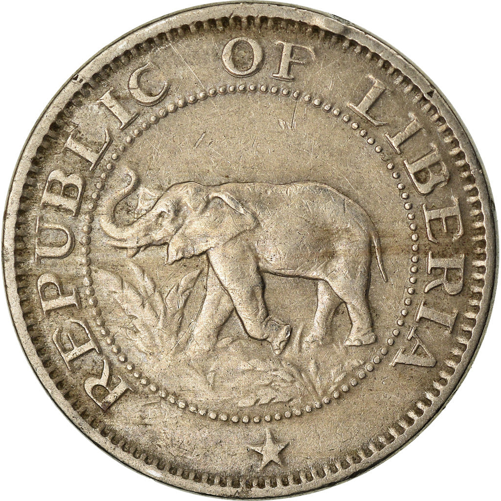 Coin, Liberia, 5 Cents, 1960, Heaton, VF(30-35), Copper-nickel, KM:14