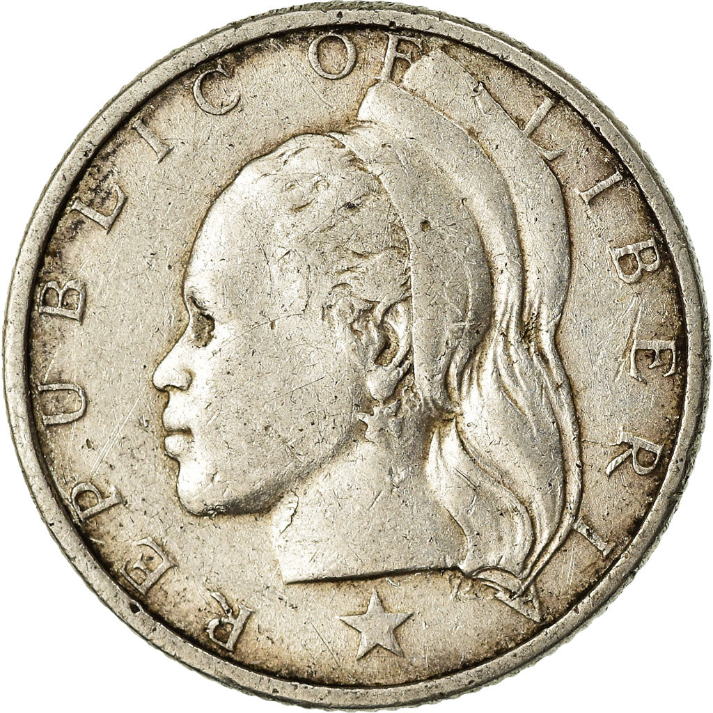 Moneta, Liberia, 10 Cents, 1960, MB+, Argento, KM:15