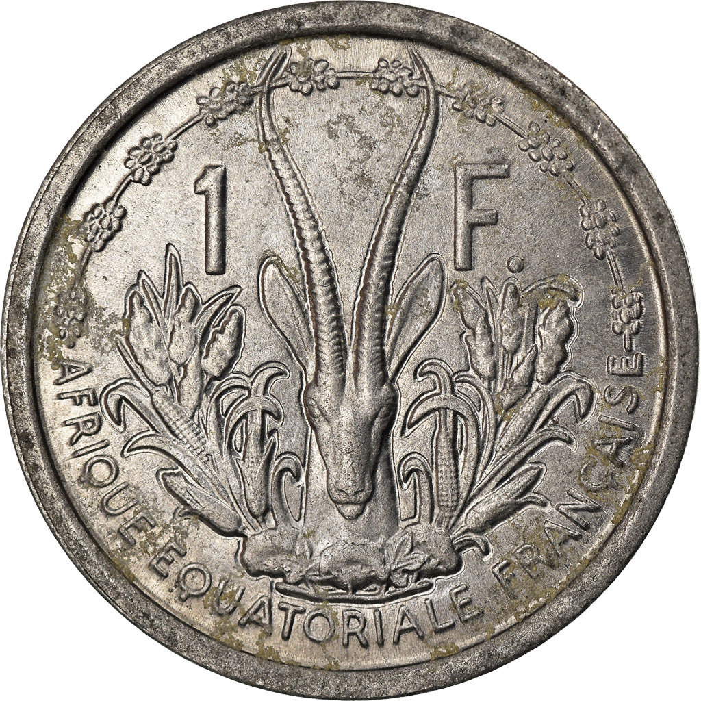 Moneda, África ecuatorial francesa, Franc, 1948, Paris, BC+, Aluminio, KM:6